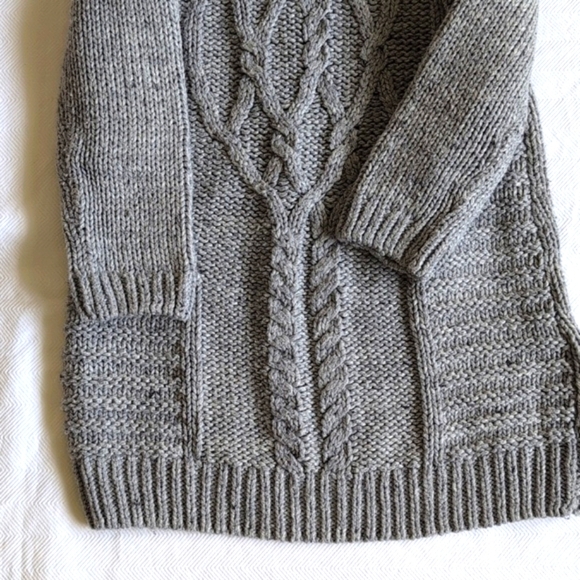 joe fresh chunky gray cable knit sweater dress 18-24 months baby toddler girls - Picture 3 of 6